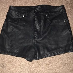 Faux Leather Shorts